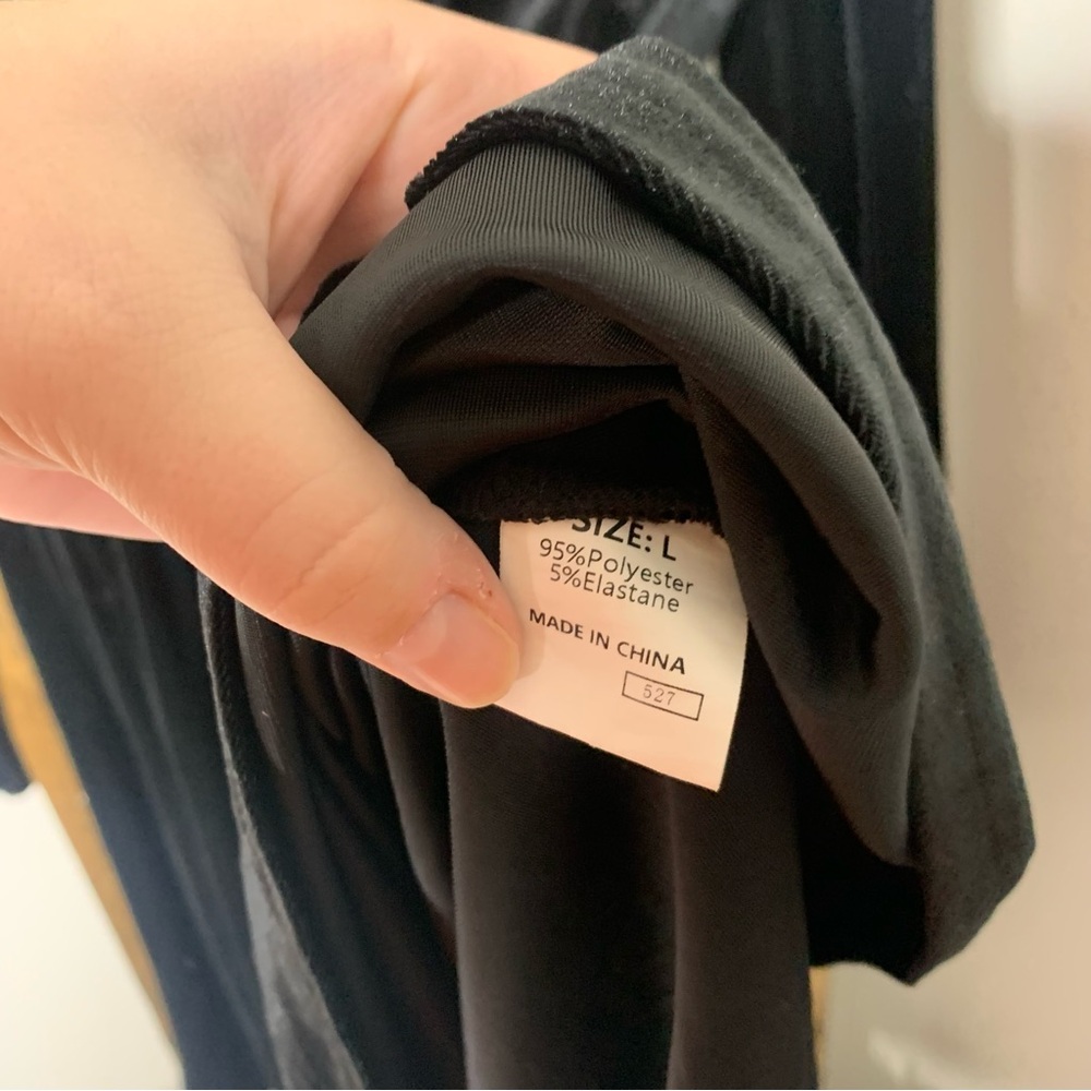 Elegant Black Velvet Dress Size L - Picture 4 of 5